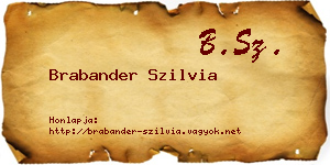 Brabander Szilvia névjegykártya